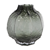 Vaza flori sticla gri petrol 21,5 x 23 cm