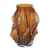 Vaza flori sticla maro 18 x 25 cm