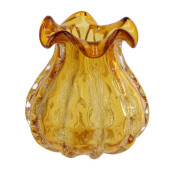 Vaza flori sticla maro 21 x 23 cm