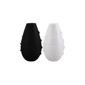 Set 2 vaze flori sticla neagra alba 15,5 x 28 cm