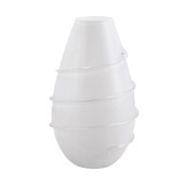 Vaza flori sticla alba 15,5 x 28 cm