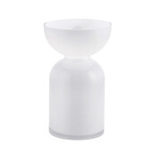 Vaza flori sticla alba 15 x 24,5 cm