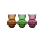 Set 3 vaze flori sticla multicolora 15 x 18 cm