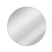 Oglinda perete rotunda rama aluminiu alb 60 cm