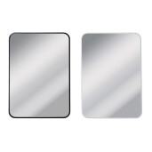 Set 2 oglinzi perete aluminiu alb negru 60 x 90 cm