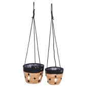 Set 2 ghivece flori suspendabile 18 x h. cm. 16 / diam. cm. 22 x 18 cm