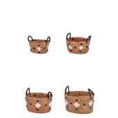 Set 4 cosuri depozitare 28 x 22 x 19 cm, 30 x 25 x 22 cm, 35 x 30 x 25 cm, 40 x 33 x 30 cm