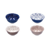 Set 4 boluri portelan multicolor 15 x 7 cm