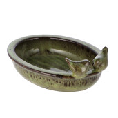 Hranitoare pasari ceramica verde 31 x 24 x 11 cm