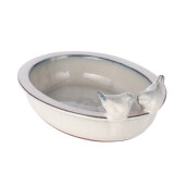 Hranitoare pasari ceramica bej gri 31 x 24 x 11 cm