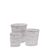 Set 3 cosuri rufe multicolor Jiaume 33 x 23 x 40, 41 x 29,5 x 48, 49 x 37 x 58 cm