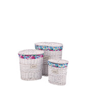 Set 3 cosuri rufe Jiaume 33 x 23 x 40, 41 x 29,5 x 48, 49 x 37 x 58 cm
