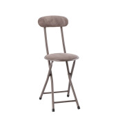 Set 2 scaune pliabile fier textil maro 29,5 x 45,5 x 73,5 cm