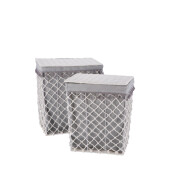 Set 2 cosuri rufe gri 40 x 30 x 46, 45 x 35 x 51 cm