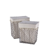 Set 2 cosuri rufe gri bej 40 x 30 x 46, 45 x 35 x 51 cm