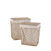 Set 2 cosuri rufe natur maro 40 x 30 x 46, 45 x 35 x 51 cm