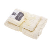 Set 2 prosoape baie bumbac crem 40 x 55 cm, 55 x 100 cm