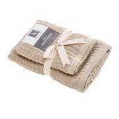 Set 2 prosoape baie bumbac bej 40 x 55 cm, 55 x 100 cm