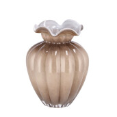 Vaza flori sticla maro 20,5 x 28 cm