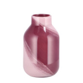 Vaza flori sticla roz 17 x 28 cm