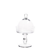 Platou cu cupola sticla transparenta 14 x 25 cm