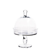 Platou cu cupola sticla transparenta 18 x 25 cm