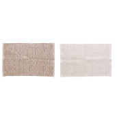 Set 2 covoare bumbac maro crem 120 x 180 cm