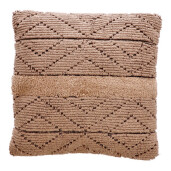Perna decorativa bumbac maro negru Peres 45 x 45 cm