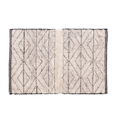 Covor bumbac crem negru 90 x 150 cm