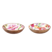 Set 2 boluri lemn multicolor Iole 30 x 7 cm