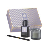 Set parfum camera, lumanare parfumata Coacaze Negre si Lime 150 ml, 100 gr