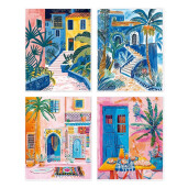 Set 4 tablouri decorative oleografie pe panza Peisaje 40 x 50 cm