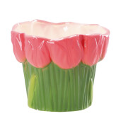 Set 2 vaze flori portelan multicolor 17 x 14,5 cm