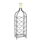 Suport 10 sticle vin fier negru 25 x 18 x 87 cm