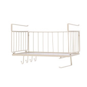 Etajera suspendabila fier crem 36 x 24 x 25,5 cm