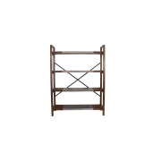 Raft pardoseala lemn fier 121 x 40,5 x 160 cm