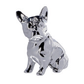 Figurina Catelus ceramica argintie 22 x 11,5 x 26,5 cm