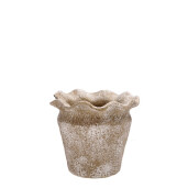 Ghiveci flori ciment maro  23 x 19,5 cm