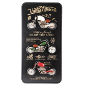 Decoratiune perete Motociclete cu ceas 60 x 7,5 x 120 cm