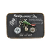 Ceas perete decor Motocicleta metal multicolor III 45 x 30 x 7 cm