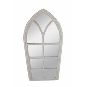 Oglinda perete lemn alb 60,5 x 135 cm