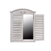 Oglinda Fereastra lemn alb vintage 48 x 5 x 65,5 cm