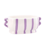 Ghiveci flori dolomit mov alb 30 x 14,5 x 13 cm