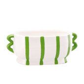 Ghiveci flori dolomit verde alb 30 x 14,5 x 13 cm