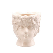 Ghiveci flori dolomit crem 17,5 x 19 cm