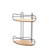 Etajera 2 polite fier bambus 20 x 20 x 33 cm