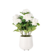 Floare artificiala alba verde in ghiveci 23 x 67 cm