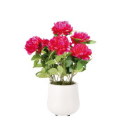 Floare artificiala roz fucsia verde in ghiveci 23 x 67 cm