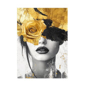 Tablou oleografie pe panza multicolor Women 50 x 70 cm
