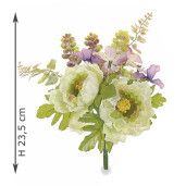 Buchet flori artificiale peonia alb 24 cm